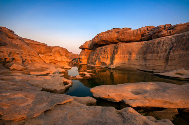 istock Sam Phan Bok rock canyon beside Khong river,Ubon Ratchathani of Thailand. 663928126