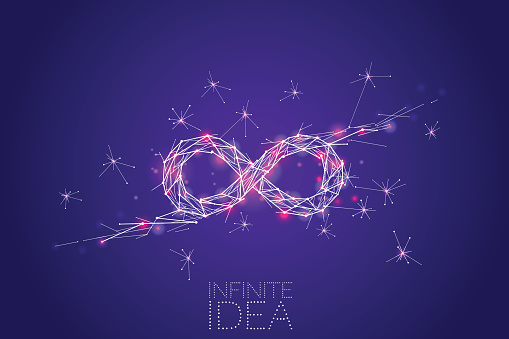 Life Line Infinity Design Infinity Design With Line Dot Concept Stock Illustration - Download ...