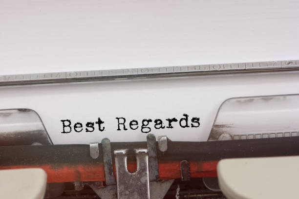 istock Best Regards word typed on a Vintage Typewriter. 663935640
