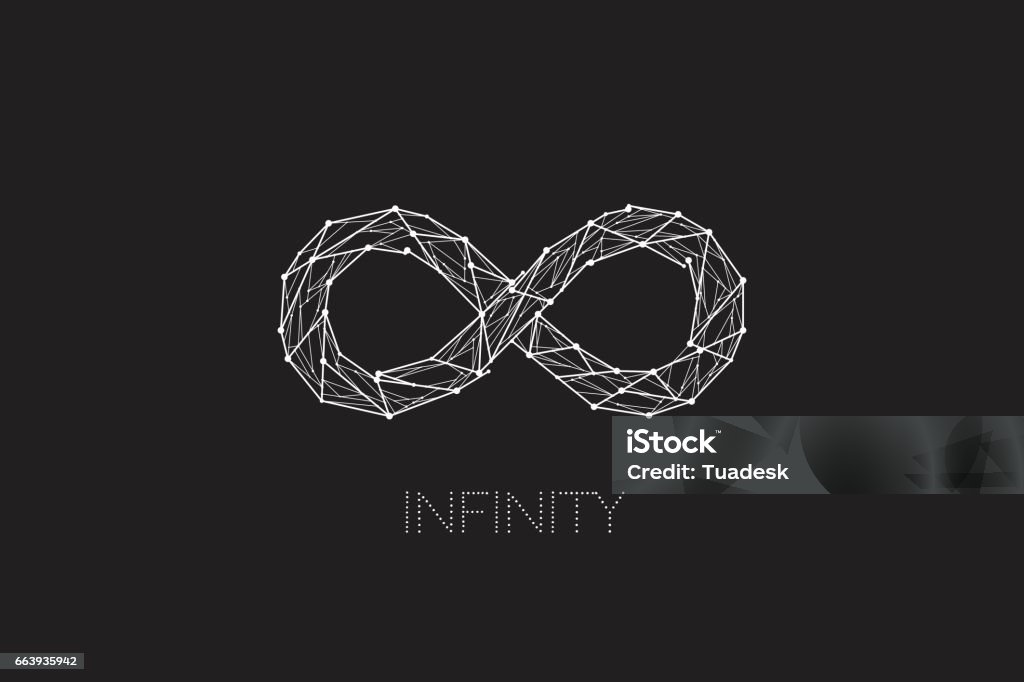Life Line Infinity Design Infinity Design With Line Dot Concept Stock Illustration - Download ...