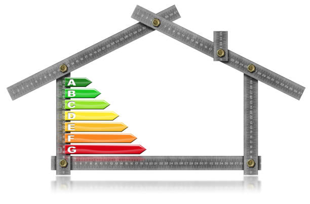 istock Energy Efficiency - Ruler in the Shape of House 663936982