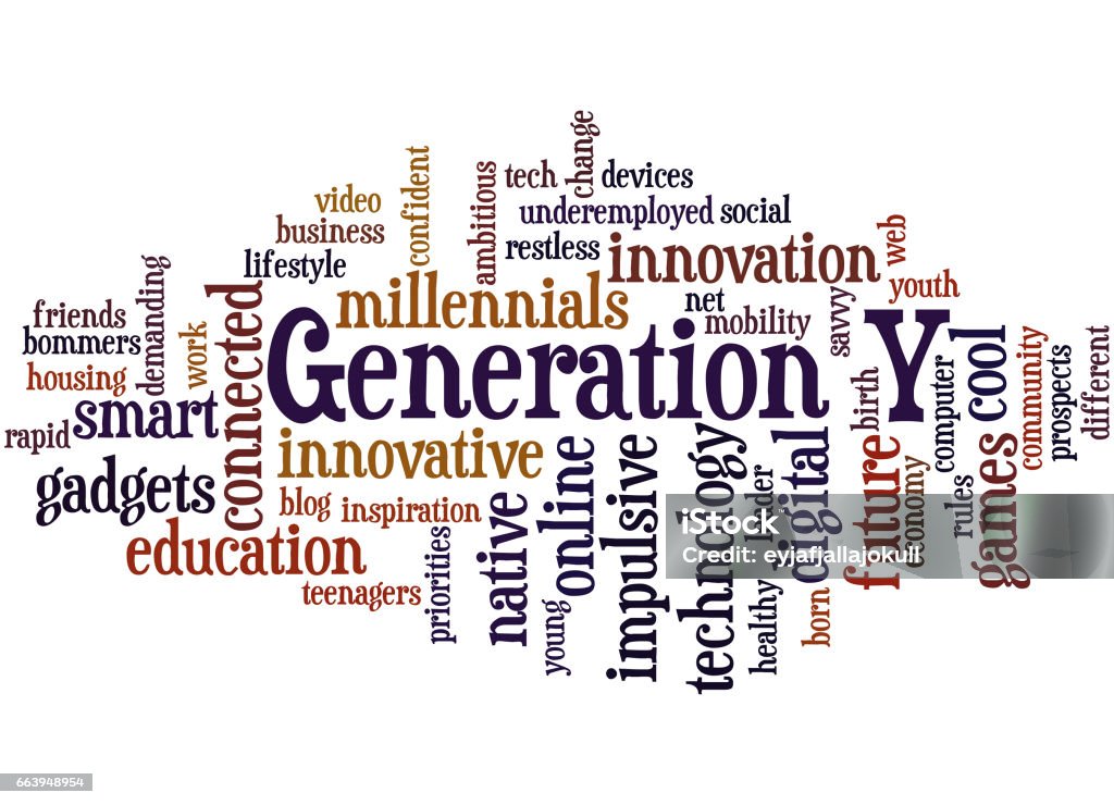 Generations Wordcloud Generation Y Word Cloud Concept 8 Stock Illustration - Download Image ...