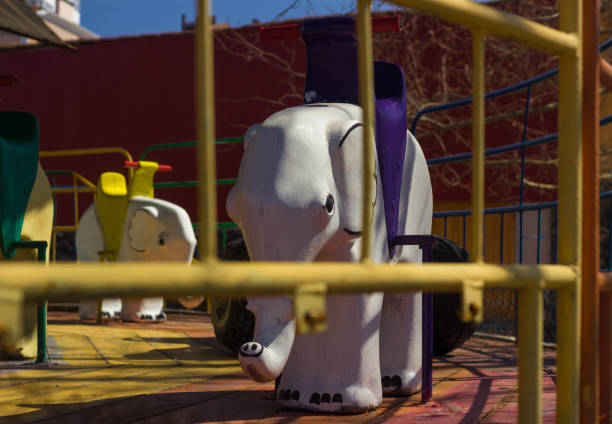 istock Children's carousel City Park Day 663964126