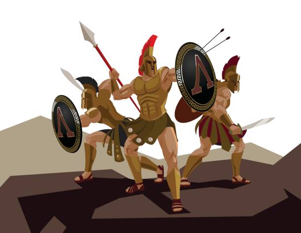 istock Detachment of Roman legionaries. Vector illustration 663969906