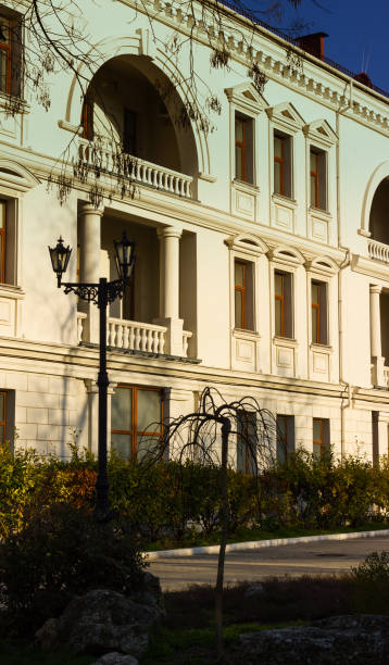 istock Old european building at spring day 663970106