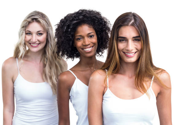 istock Multiethnic women standing in a line 663978410