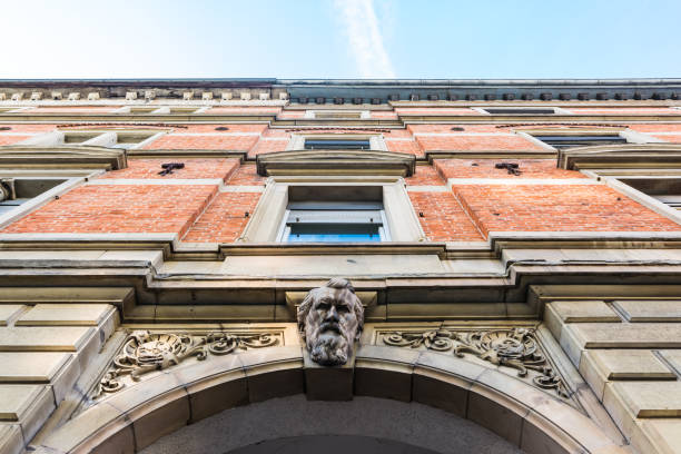 istock Head Archway Keystone European Architecture Typical Usual History Bricks Facade Apartment German Arch Entrance 663981104