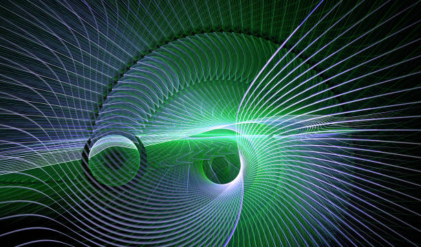 istock Abstract illustration of a fractal pattern on black background 663984782