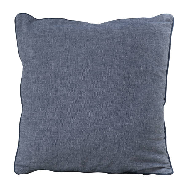 cotton backrest pillow isolated Gray cotton backrest pillow isolated on white background backrest stock pictures, royalty-free photos & images