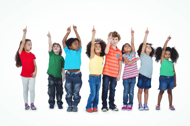 istock A row of children standing together 664010866