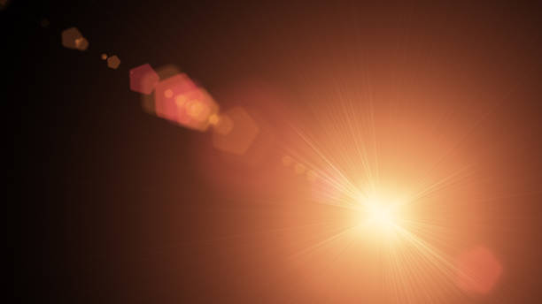 vintage lens flare - exploding abstract fractal futuristic - fotografias e filmes do acervo