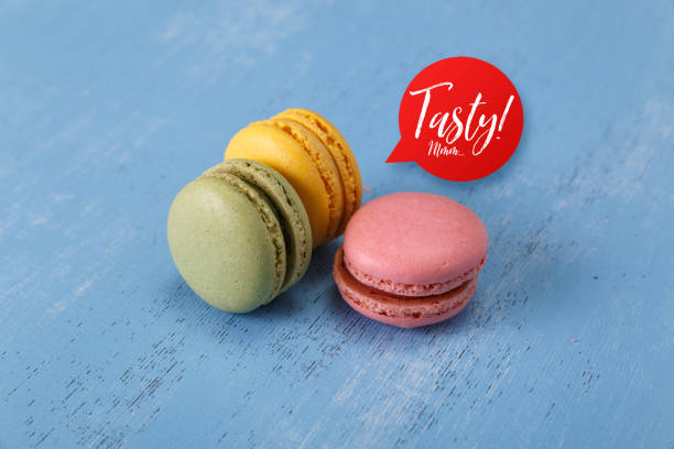 istock Macaroon cakes. Colorful almond sweet cookies. 664015810