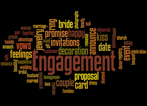 Engaged Word Script Engagement Word Cloud Concept 6 Stock Illustration - Download Image Now ...