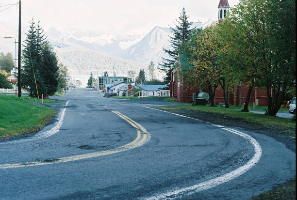 Bend in Road in Seward Alaska