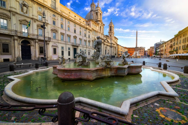 istock Piazza Navona in the morning 664022716
