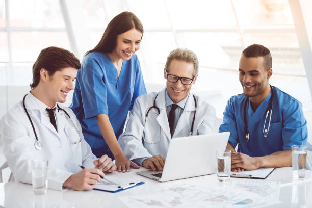 Medical doctors at the conference stock photo