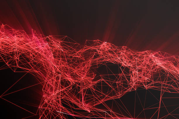 istock Abstract polygonal space low poly with connecting dots and lines. Futuristic background. Connection structure. 3d rendering 664036234
