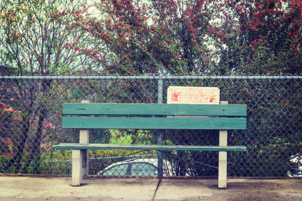 istock Wooden bench in Los Angeles, 664040152