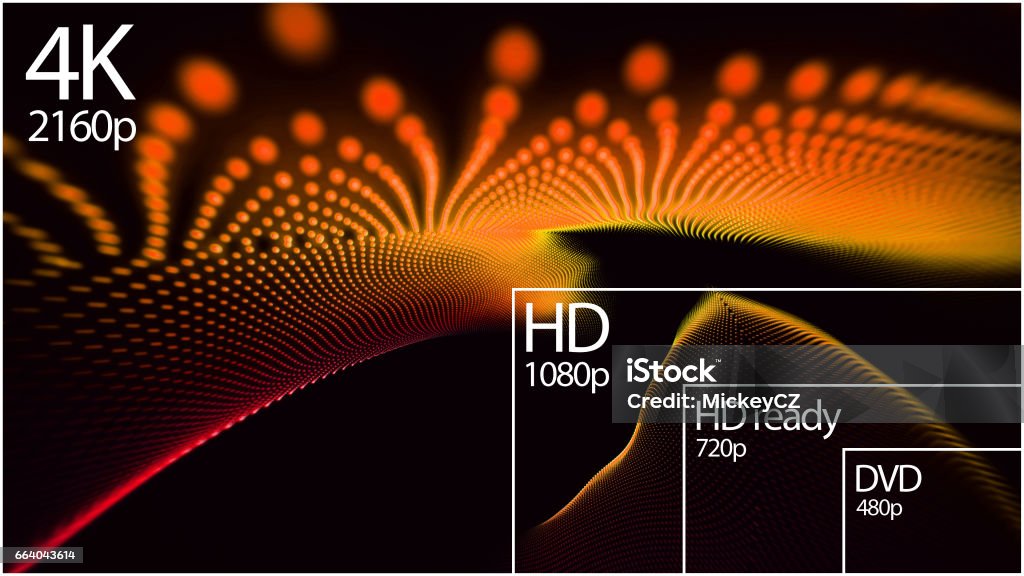 Image Résolution Écran Photo libre de droit de Résolution De 4k Télévision Écran Avec ...