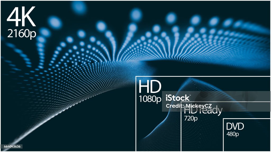 Image Résolution Écran Photo libre de droit de Résolution De 4k Télévision Écran Avec ...