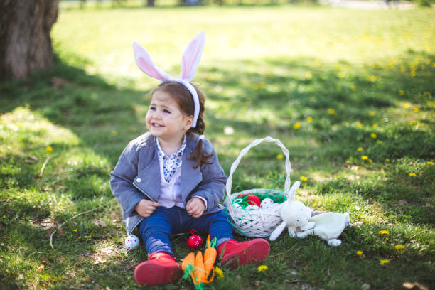 istock Toothy smile in park on Easter day 664043804