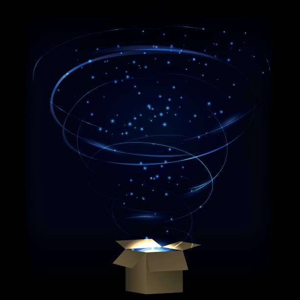 Magic Box Blue 210+ Magic Box With Glitter Stars Stock Photos, Pictures & Royalty-Free ...