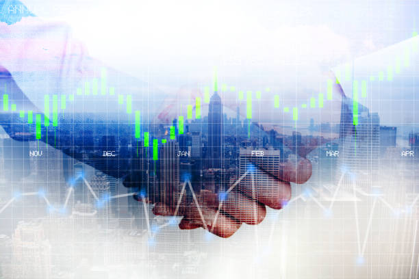 istock Business partners handshake after agreement or contract conclude, abstract image 664061226