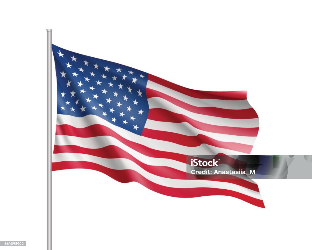 United State of America flag United State of America flag. Vector illustration. American Flag stock vector