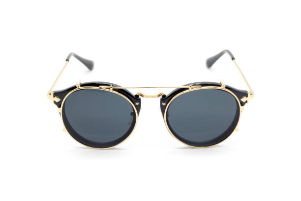 istock Modern fashionable sunglasses isolated on white background, Glasses 664104330