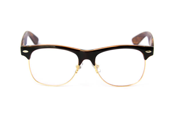 istock Modern fashionable spectacles isolated on white background, Perfect reflection, Glasses 664104342