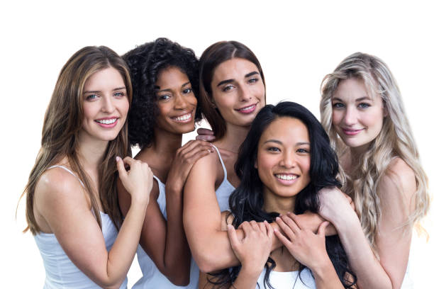 istock Multiethnic women embracing each other 664109692