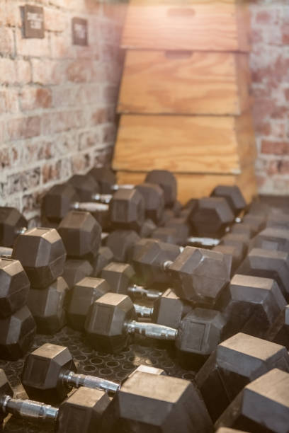 istock Dumbbell and plyo box stacked 664109984