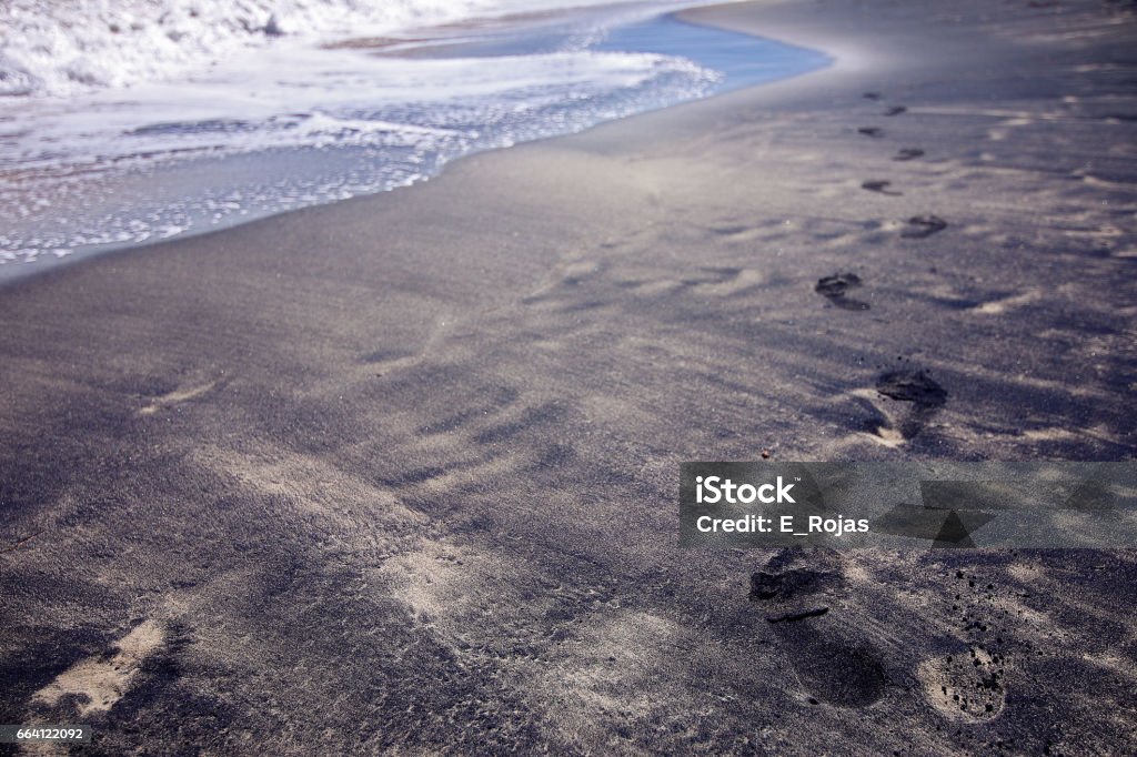 Black Sand Beach (Playa Negra), Vieques, Puerto Rico Volcanic material washes down through a stream and ends up at this beach on the island of Vieques, in Puerto Rico. Puerto Rico Stock Photo