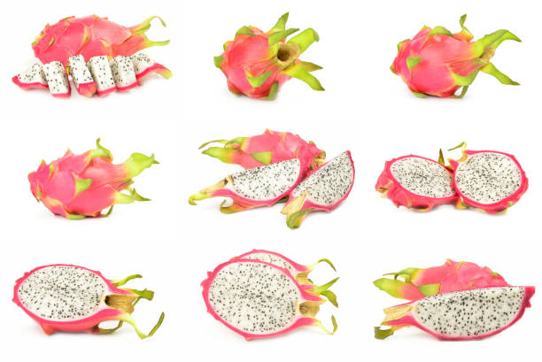 istock Collage of pitahaya on a white background cutout 664131700