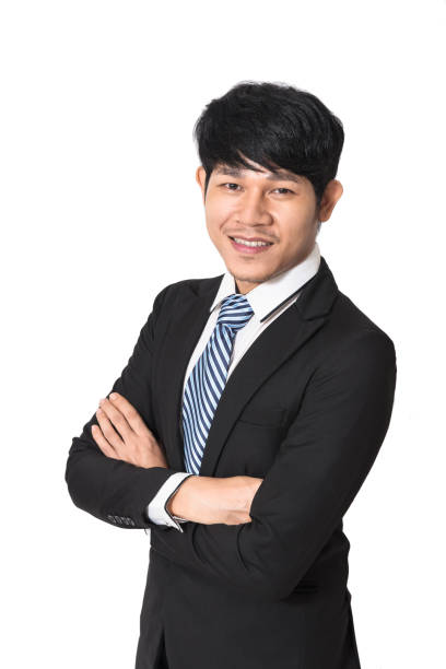 istock Friendly and smiling businessman looking at camera with reliability isolated on white background, With clipping path 664134830