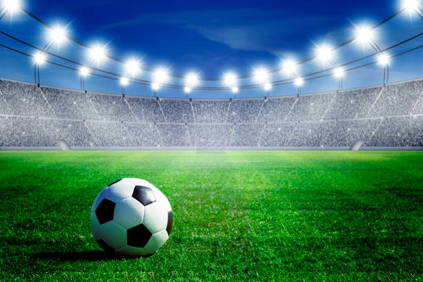 istock ball on field of stadium 664134966