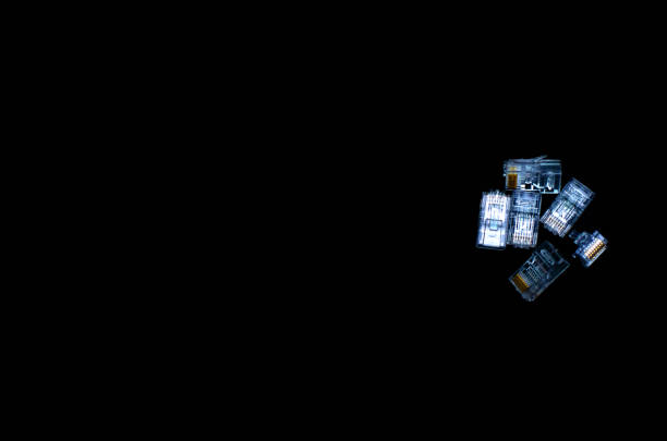 istock RJ45 Close up on black background 664135020