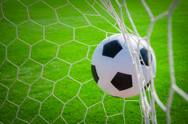 istock Goal. a soccer ball in a net. 664135254