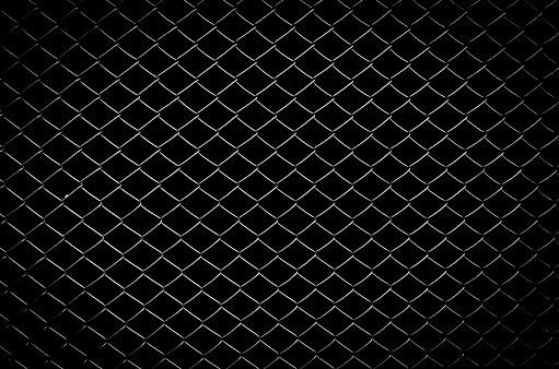 wire fence with isolated black background