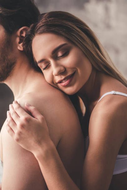 istock Beautiful couple in bed 664135816