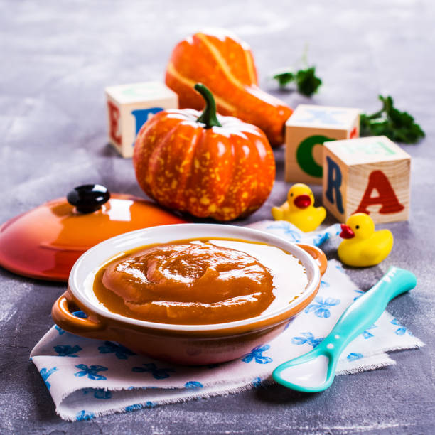 istock Homemade baby food 664138184