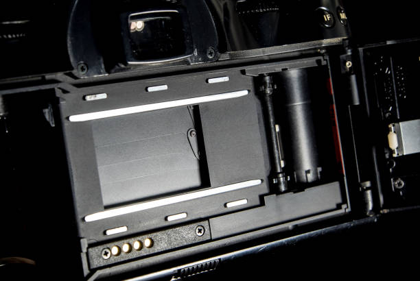 istock SLR camera body opened back lid to film position 664141580