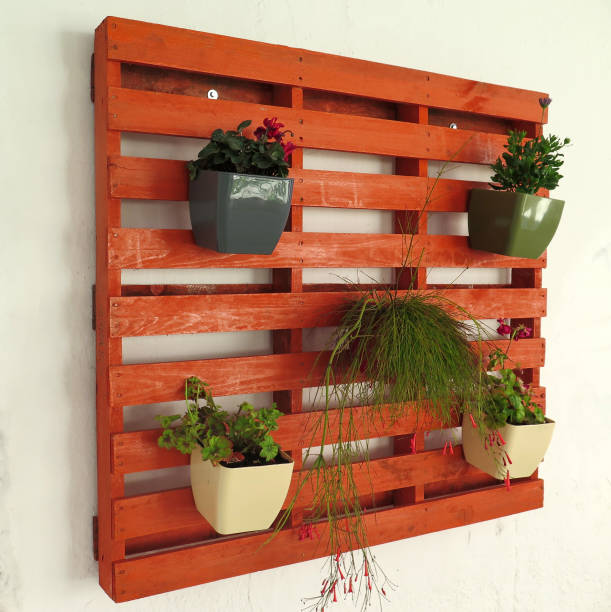 istock Pallet with Flowers - Orange 664148218