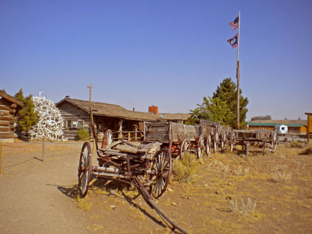 old trail town, cody, wyoming, usa stock photo