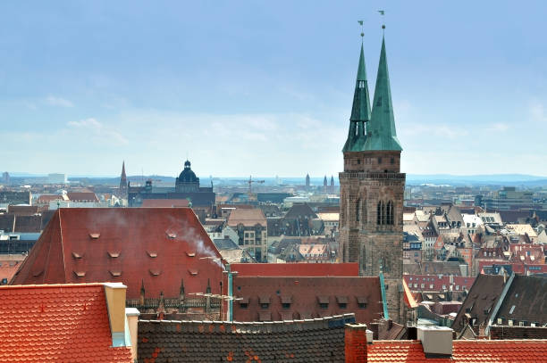 istock Church towers and red roofs. 664152454