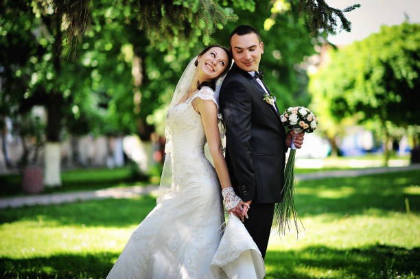 istock wedding couple at the green park 664166456