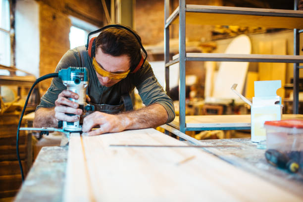 istock Profession of joiner 664171044