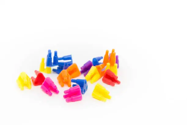 plastic block toys for children isolated