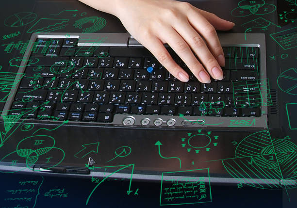 istock Woman working at home office hand on keyboard close up 664171804