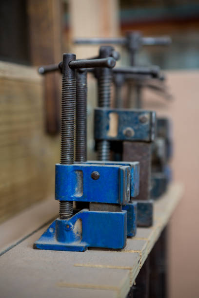 istock Zoom of carpenters tools 664181670